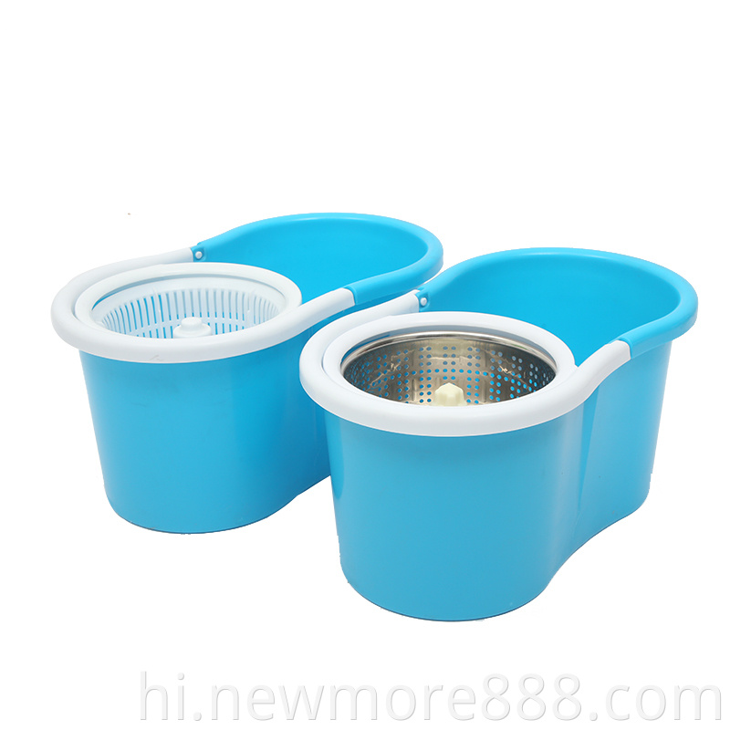 Plastic Bucket Spin Mop With 2 Refills
